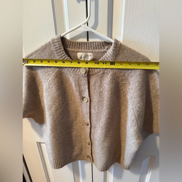 Universal Thread Button Up Short Sleeve Cardigan Tan Size Large - Picture 9 of 14